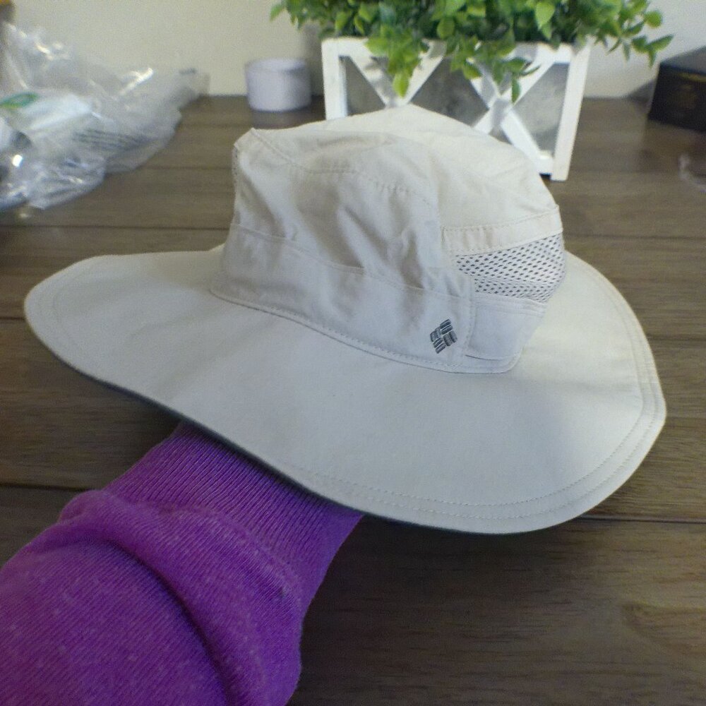 Columbia Unisex Sun Hat Khaki Mesh Vent Hiking Fishing Outdoor Boonie Hat Small